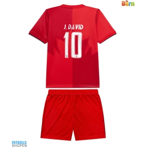 Billiga Kanada Jonathan David #10 Hemmatröja Barn VM 2026 Kortärmad (+ Korta byxor)